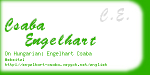 csaba engelhart business card